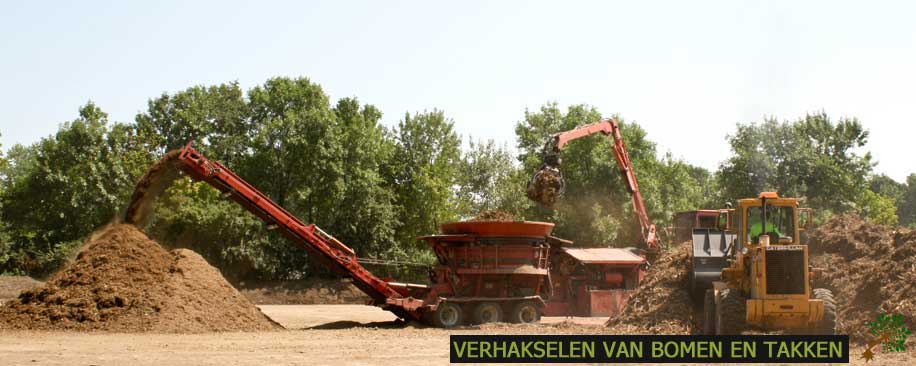 verhakselen van bomen en takken